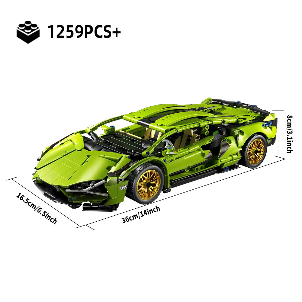 PrimeToyLink™ 1:14 Scale Supercar Building Set