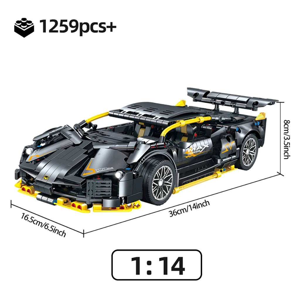 PrimeToyLink™ 1:14 Scale Supercar Building Set