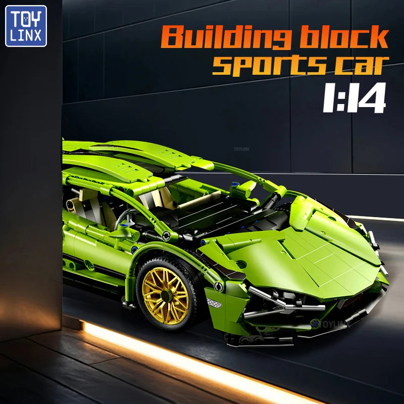 PrimeToyLink™ 1:14 Scale Supercar Building Set