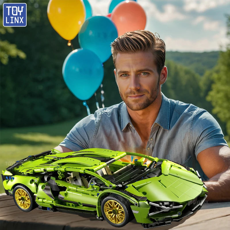 PrimeToyLink™ 1:14 Scale Supercar Building Set