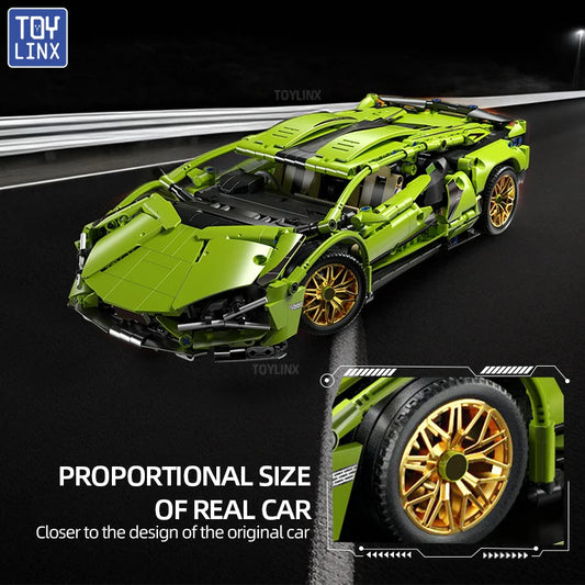 PrimeToyLink™ 1:14 Scale Supercar Building Set