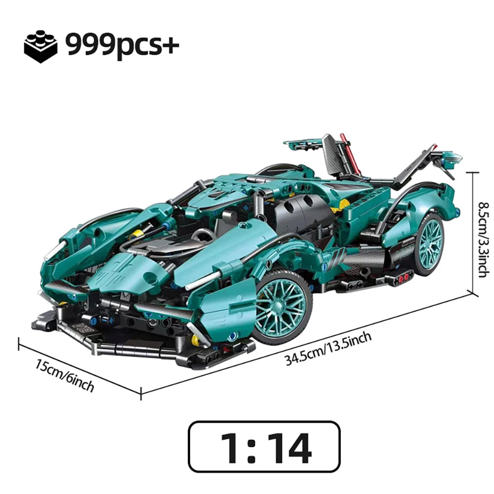 PrimeToyLink™ 1:14 Scale Supercar Building Set