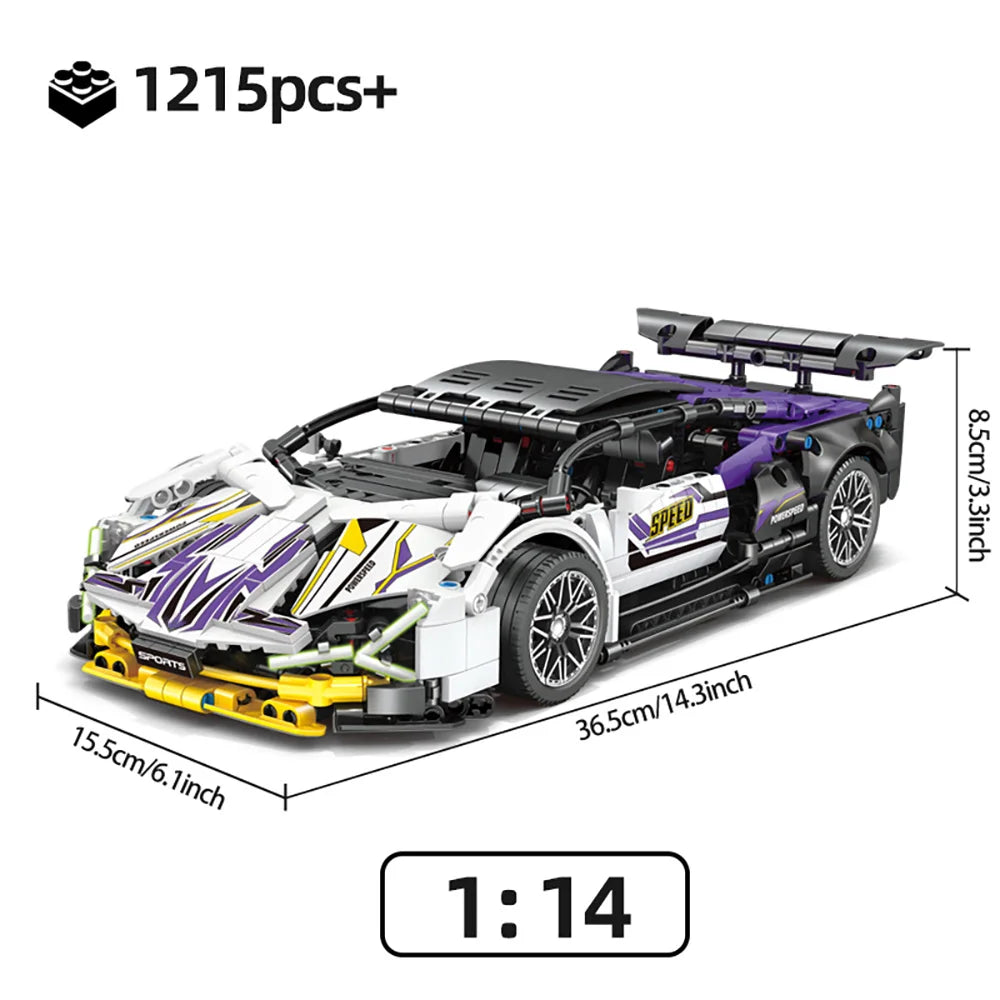 PrimeToyLink™ 1:14 Scale Supercar Building Set